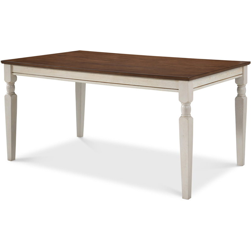 Finch Provence Mercie Farmhouse Dining Table, 60", Two-Toned Wood with Turned Legs & Reviews ...